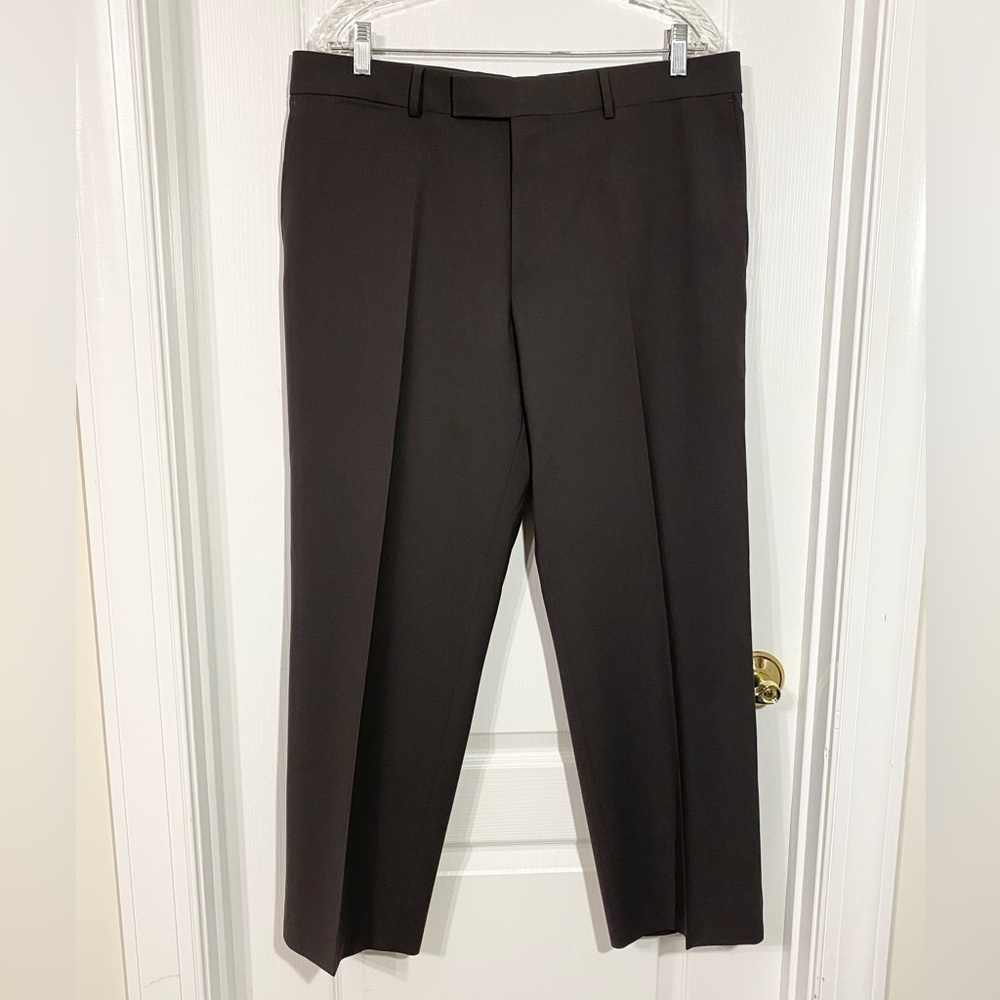 BOSS Hugo Boss Virgin Wool Dress Pants Brown Men’s 38 Short